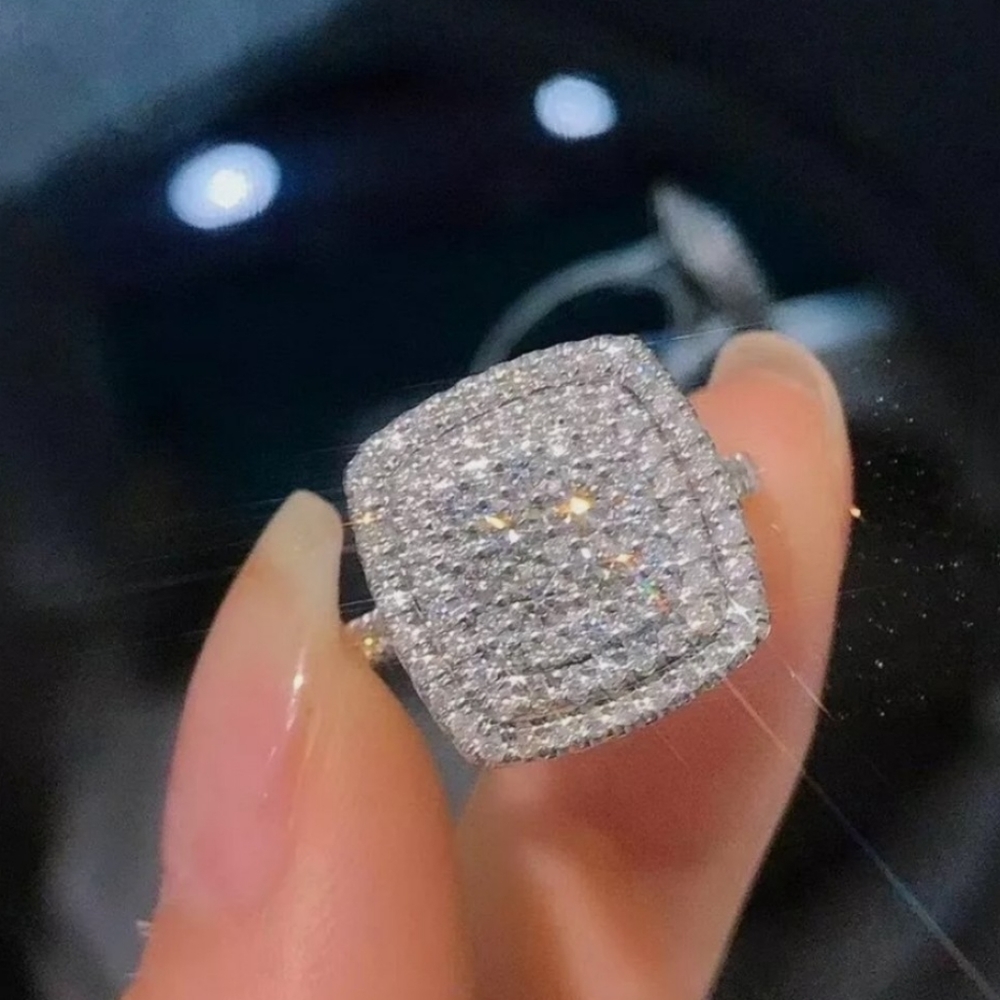 Cz pave statement ring - Picture 10 of 13
